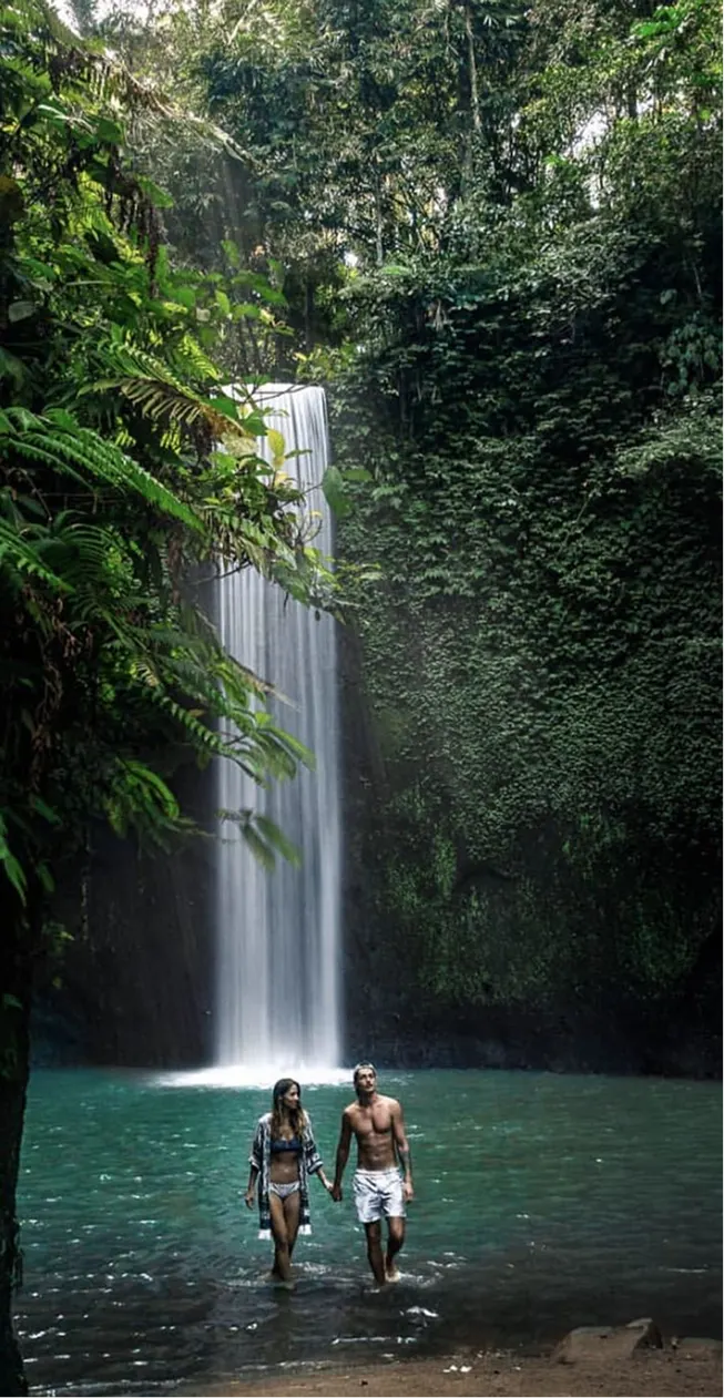 Beautiful Balinese scenery with mountains